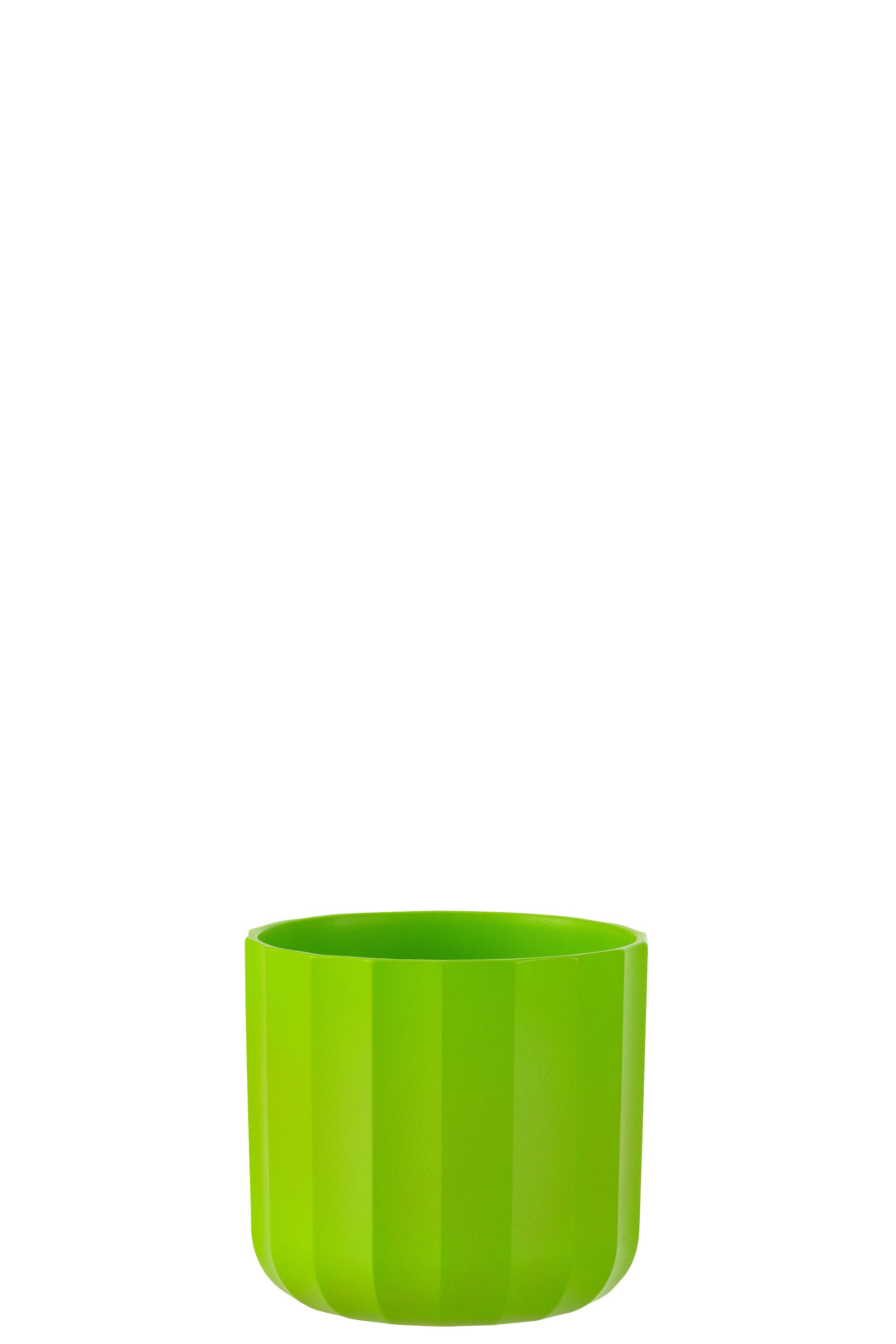 J-Line bloempot Summer - keramiek - groen - small - 3 stuks - Ø 13.5 cm