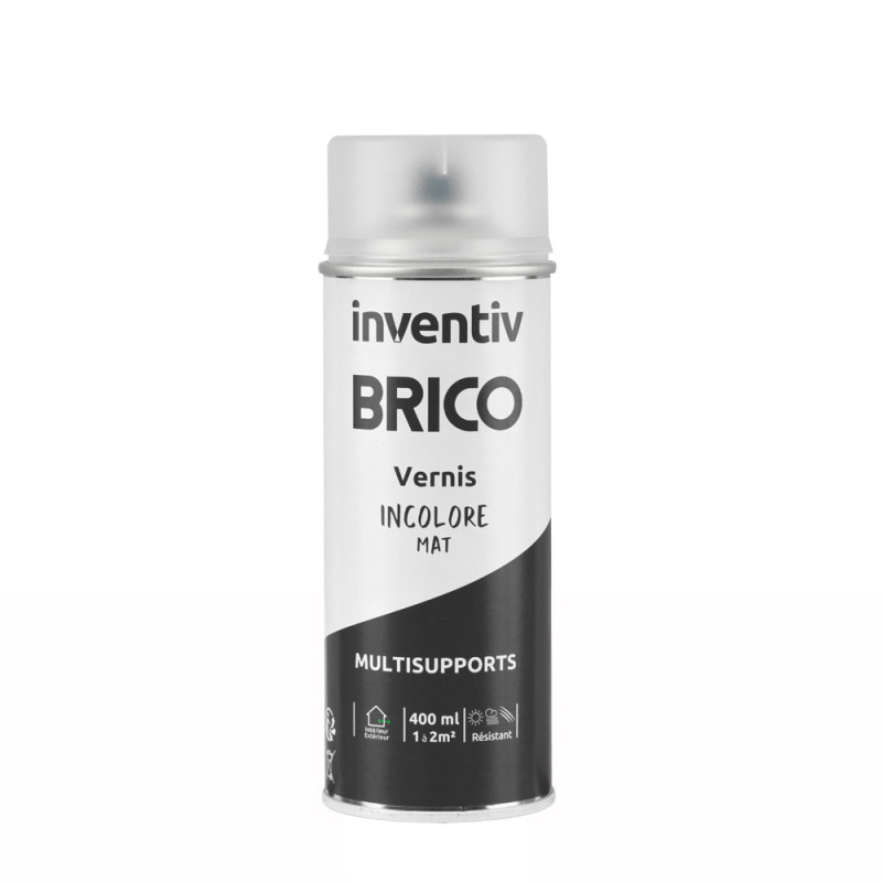 Vernis multisupports Brico incolore mat 0,4 L INVENTIV
