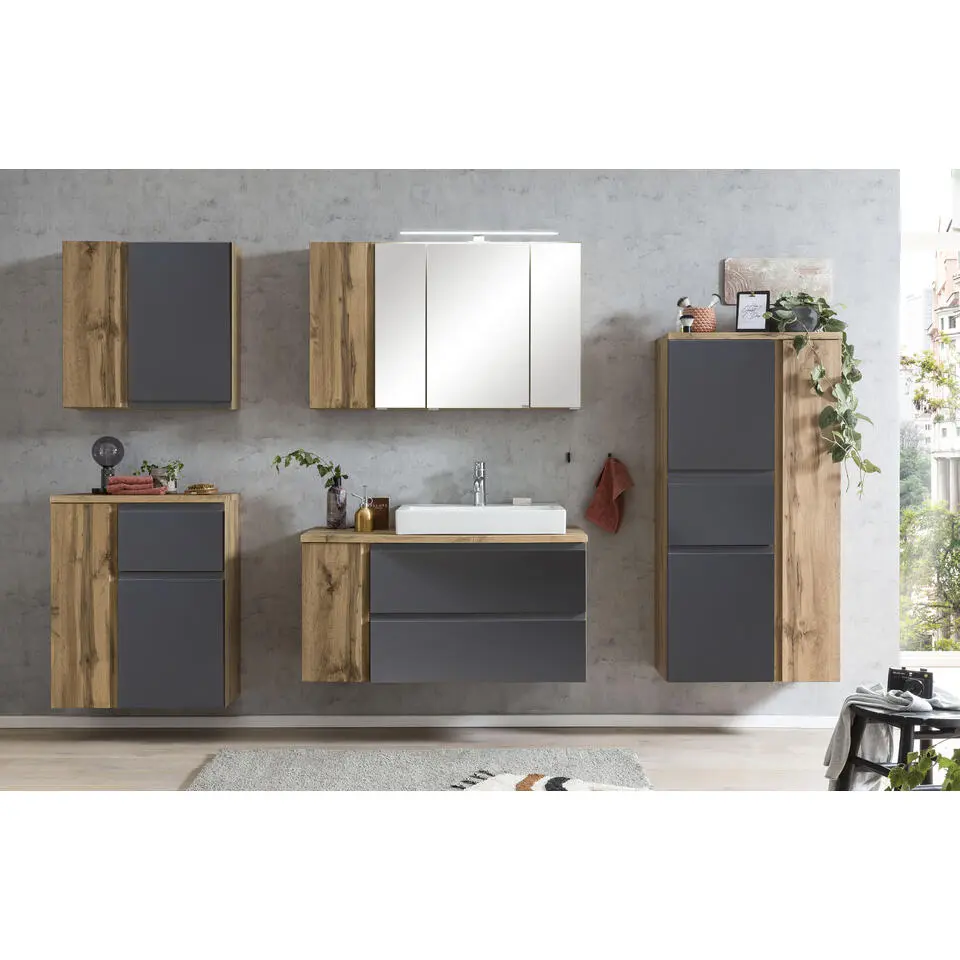 Bijzetkast badkamer Varese - 65 x 35 x 64 cm - Grijs