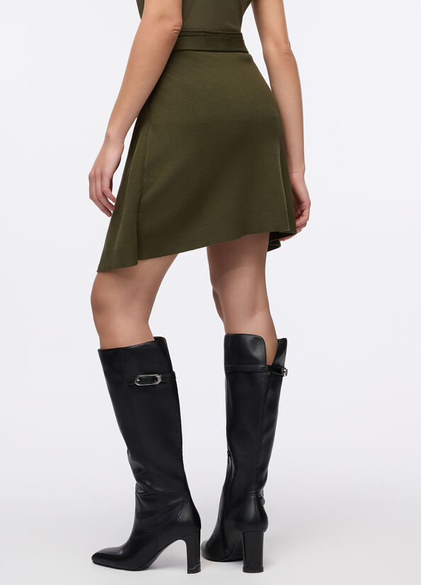 Minigonna asimmetrica in maglia