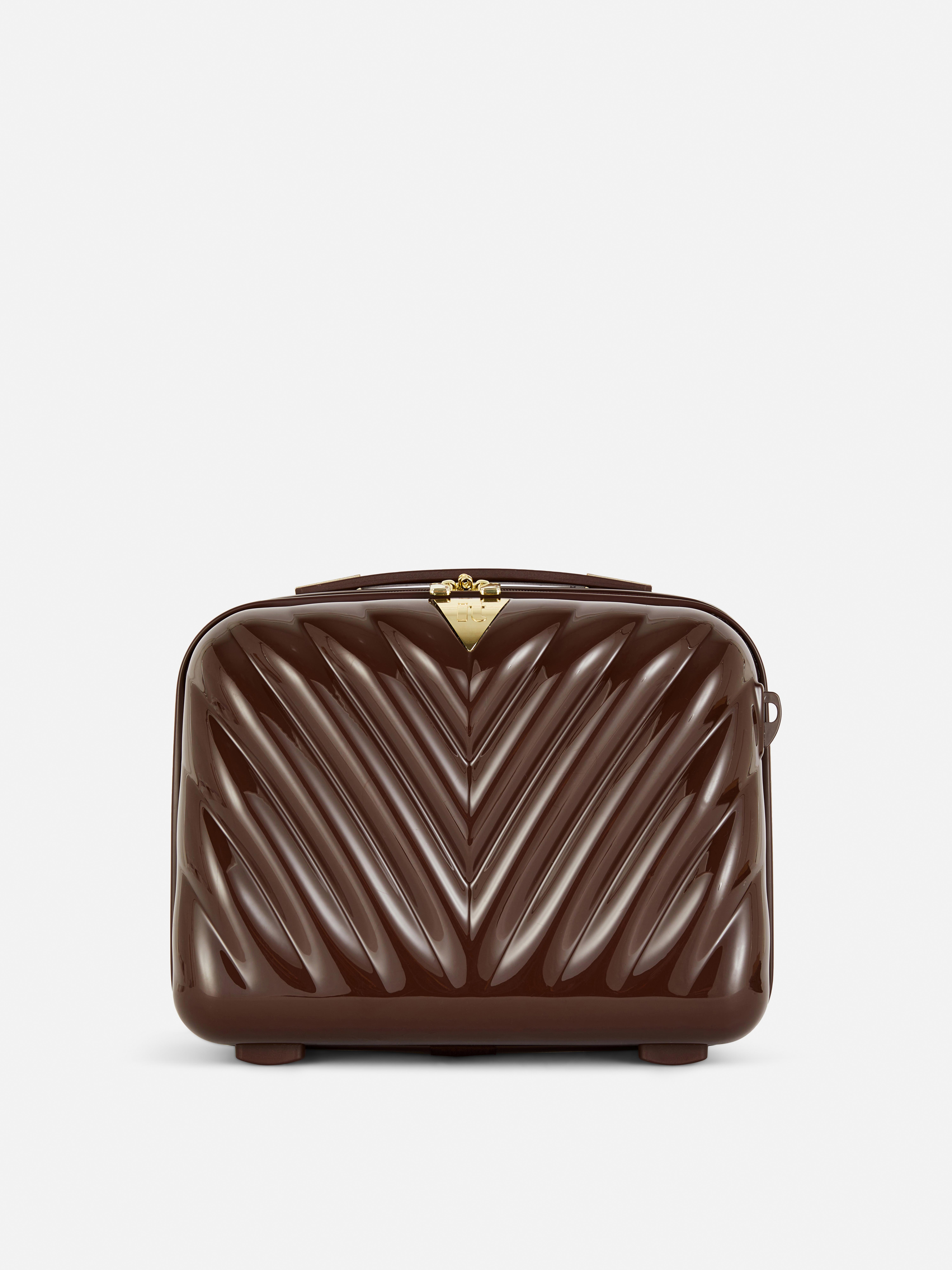 It Luggage Hard-Shell Chevron Makeup Case