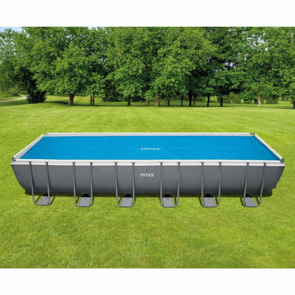 Plandeka solarna do basenu Niebieski 716 x 346 cm Polietylen INTEX