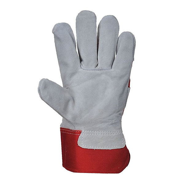 Gants de travail en cuir bovin Portwest DOCKER PREMIUM Rouge 10