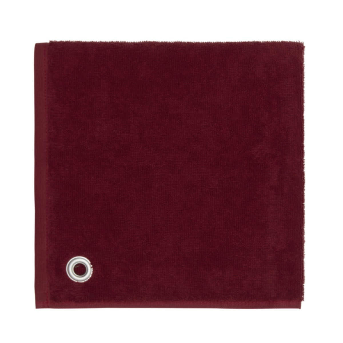 AMAIA - Lot de 3 torchons carrés avec œillet  cardinal 50x50 cm