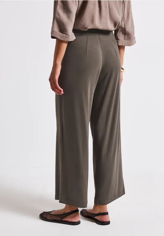 Wide Leg Jersey-Hose