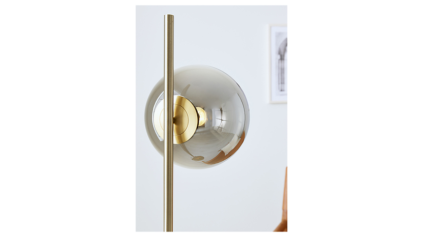 Lampa podłogowa Dione metalowa złota