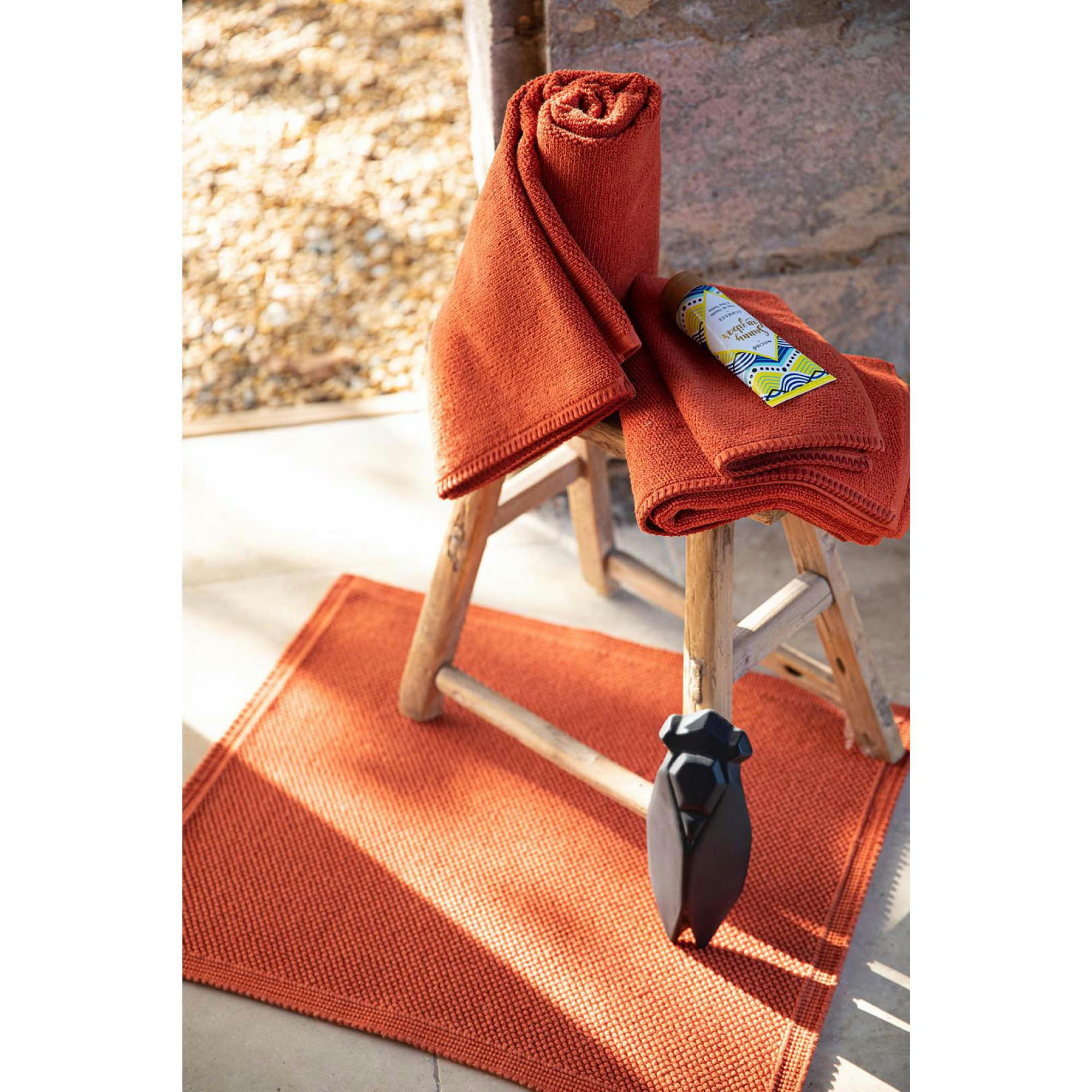 BORA - Drap de douche  en coton rooibos 70 x 130