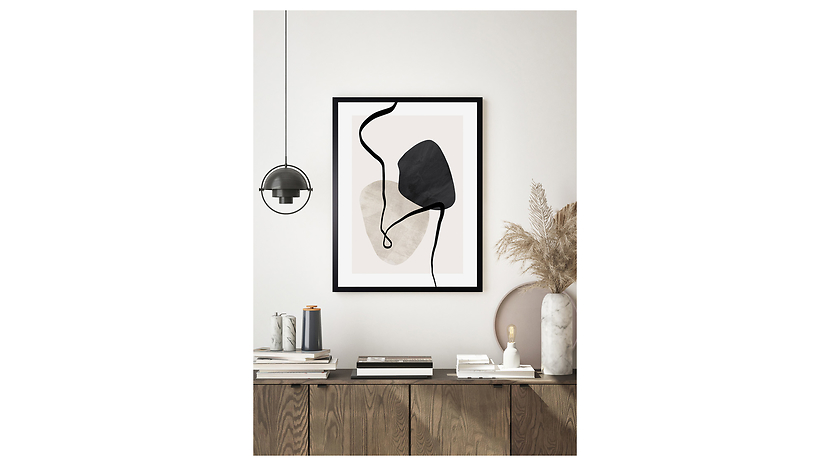 Obraz w ramie Pastel Fragile Abstract No. 1 53x73 cm