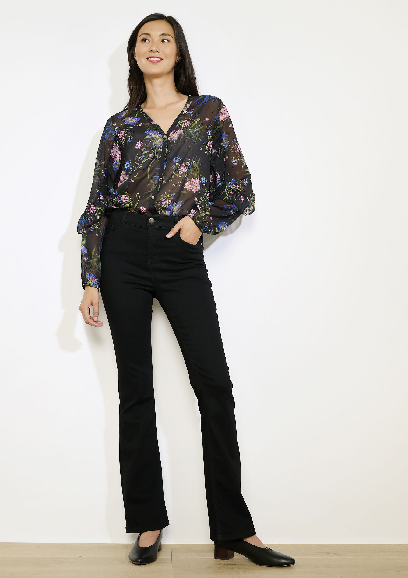 Bootcut jeans hoge taille