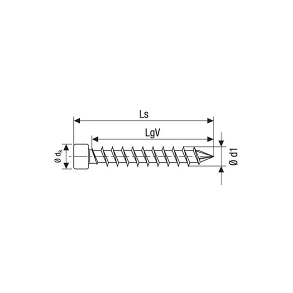 Zylinderkopfschraube, ØxL: 8 x 300 mm, Stahl, 50 Stück
