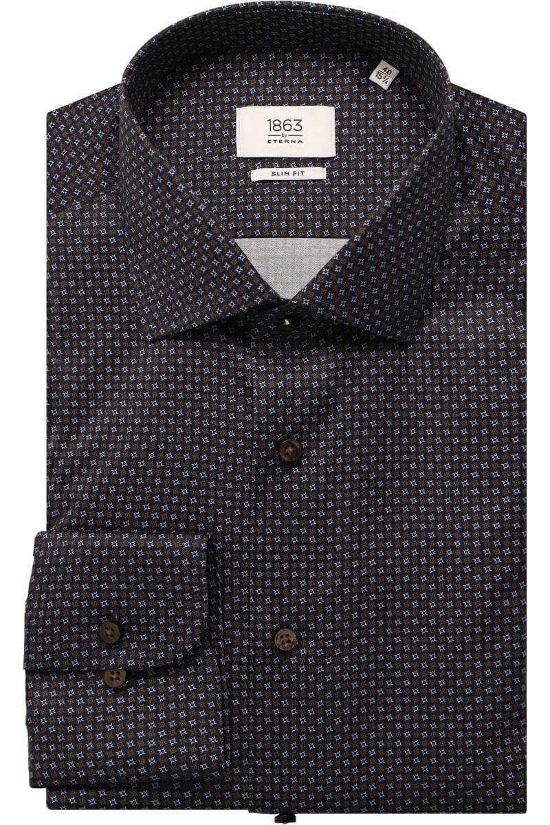 ETERNA 1863 Slim Fit Hemd marine, Bedruckt