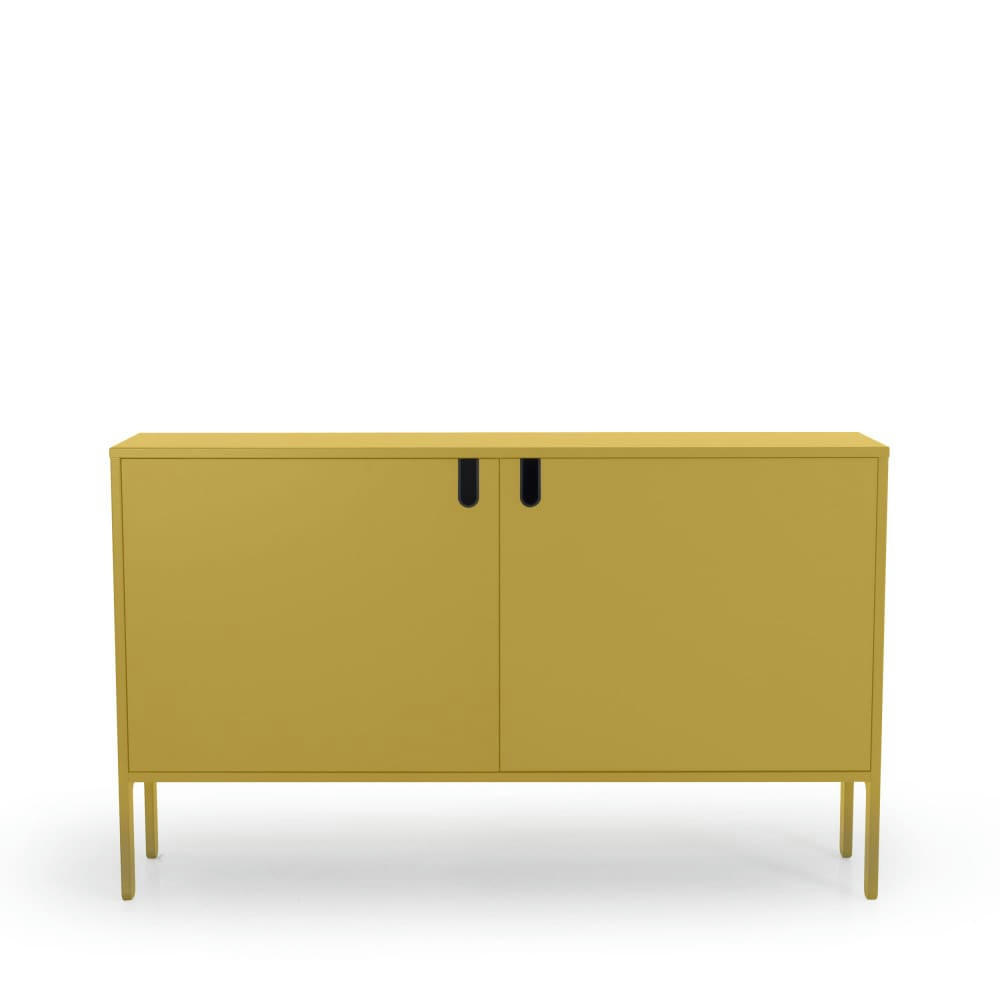 UNO - Buffet en bois 2 portes L148cm jaune moutarde