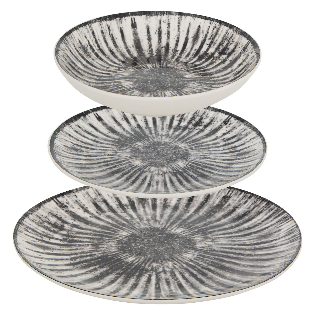 Serviço de mesa 12 peças LUCIE cinza