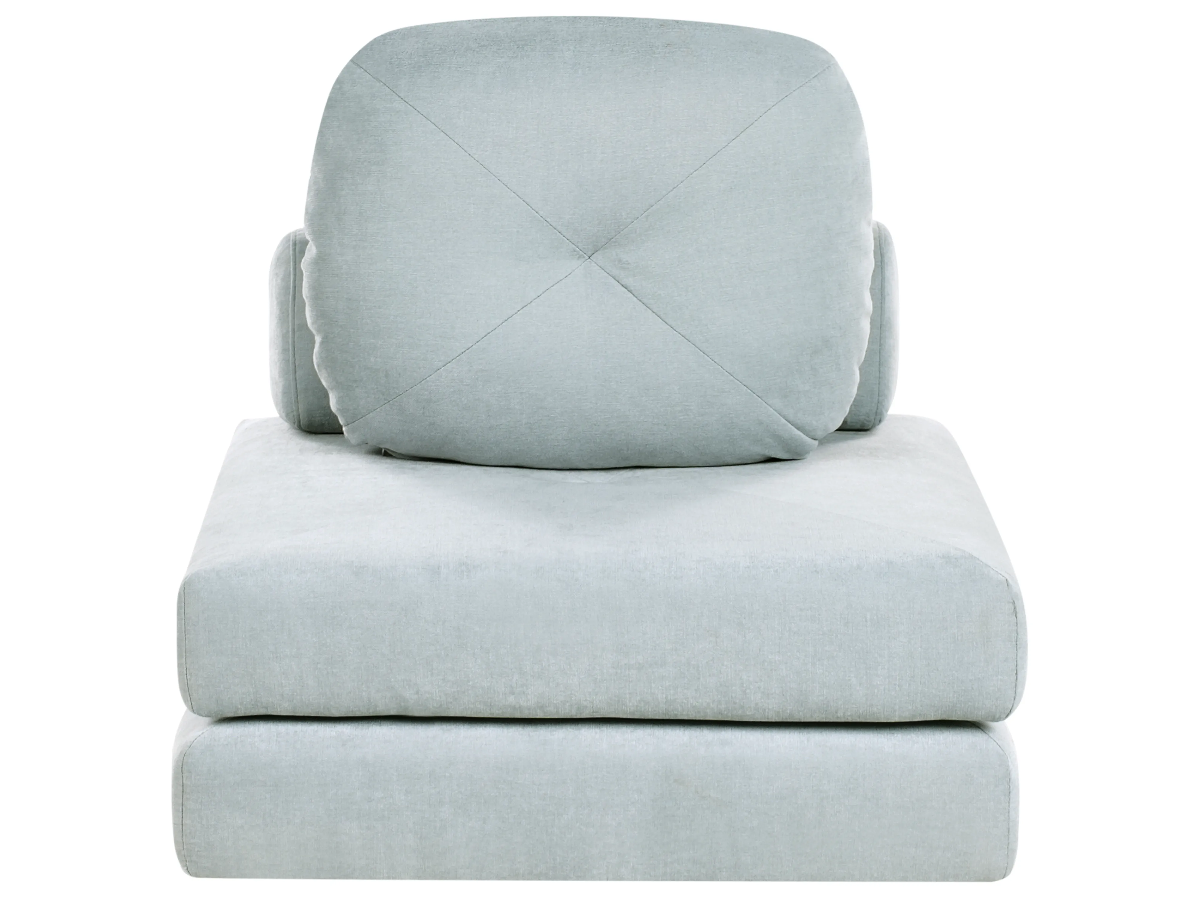 Single Sofa Bed OLDEN Chenille Light Blue