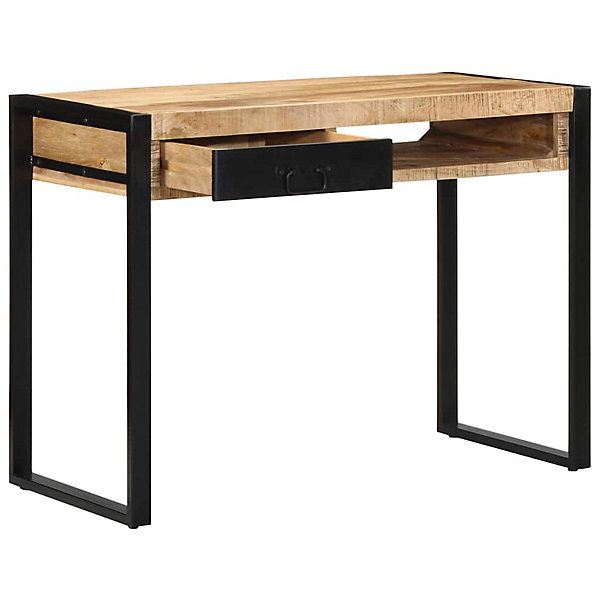 Bureau 100x50x75 cm bois de manguier brut massif vidaXL