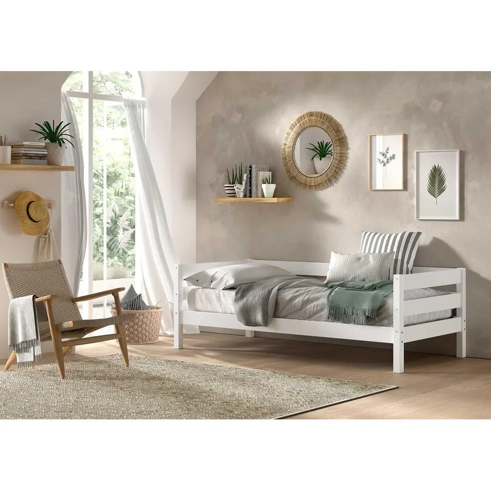 Kajuitbed Maggie - 90 x 200 - massief dennenhout - wit