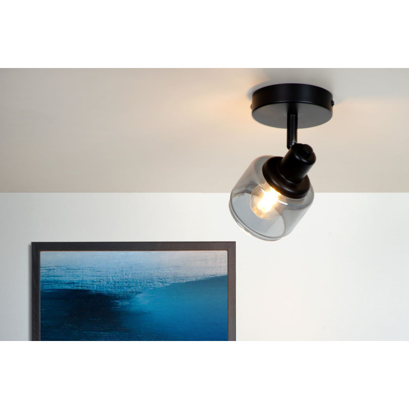 Spot Bjorn noir E14 40 W LUCIDE