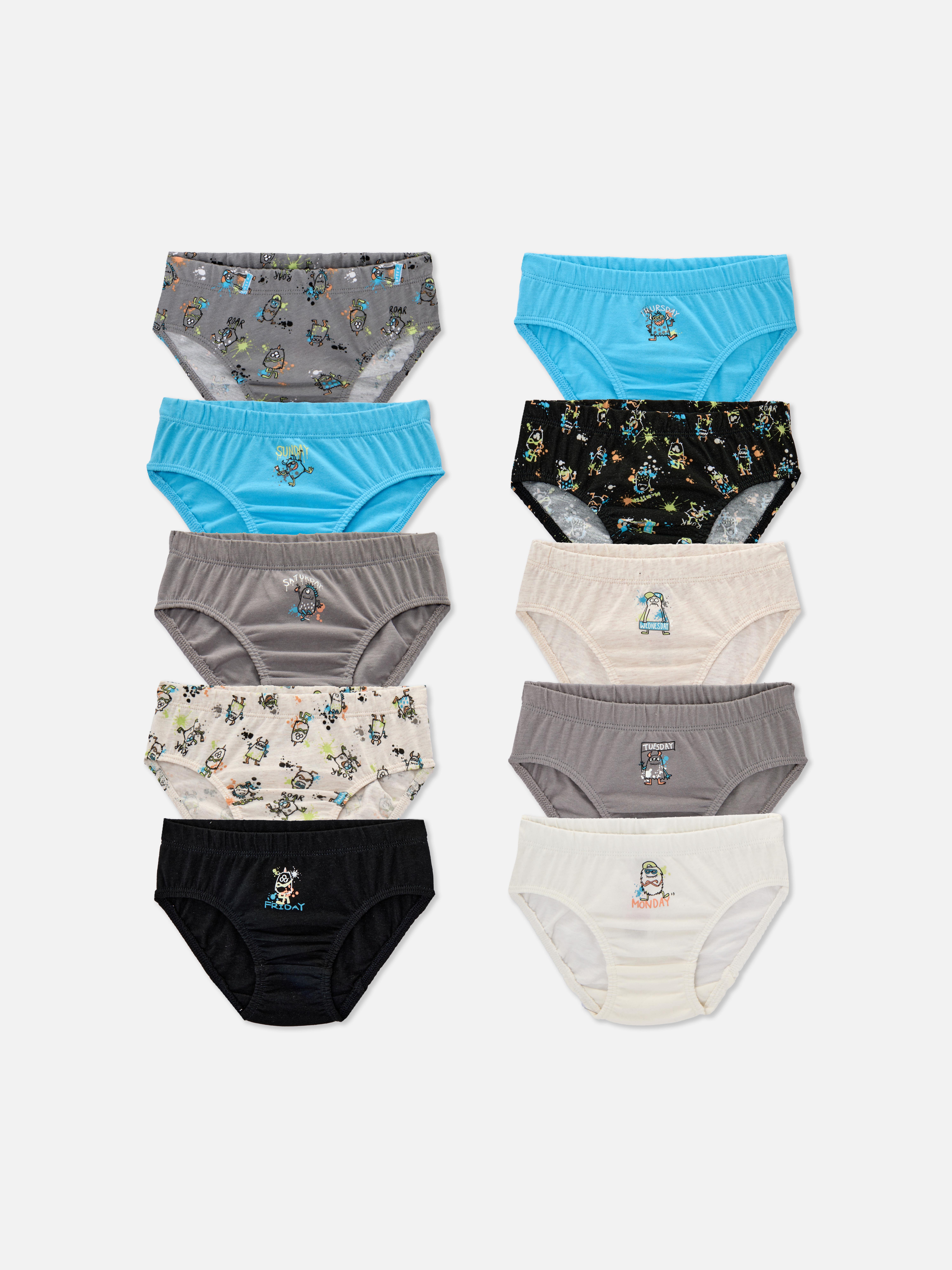 1.5-15yrs | 10pk Monster Briefs