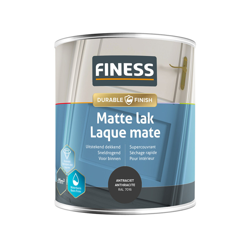Laque mate gris anthracite 0,75 L FINESS