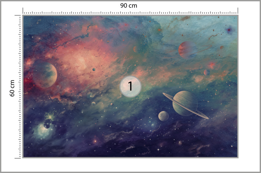 Fototapeta Dziecięca Abstrakcyjna Galaktyka 90x60cm
