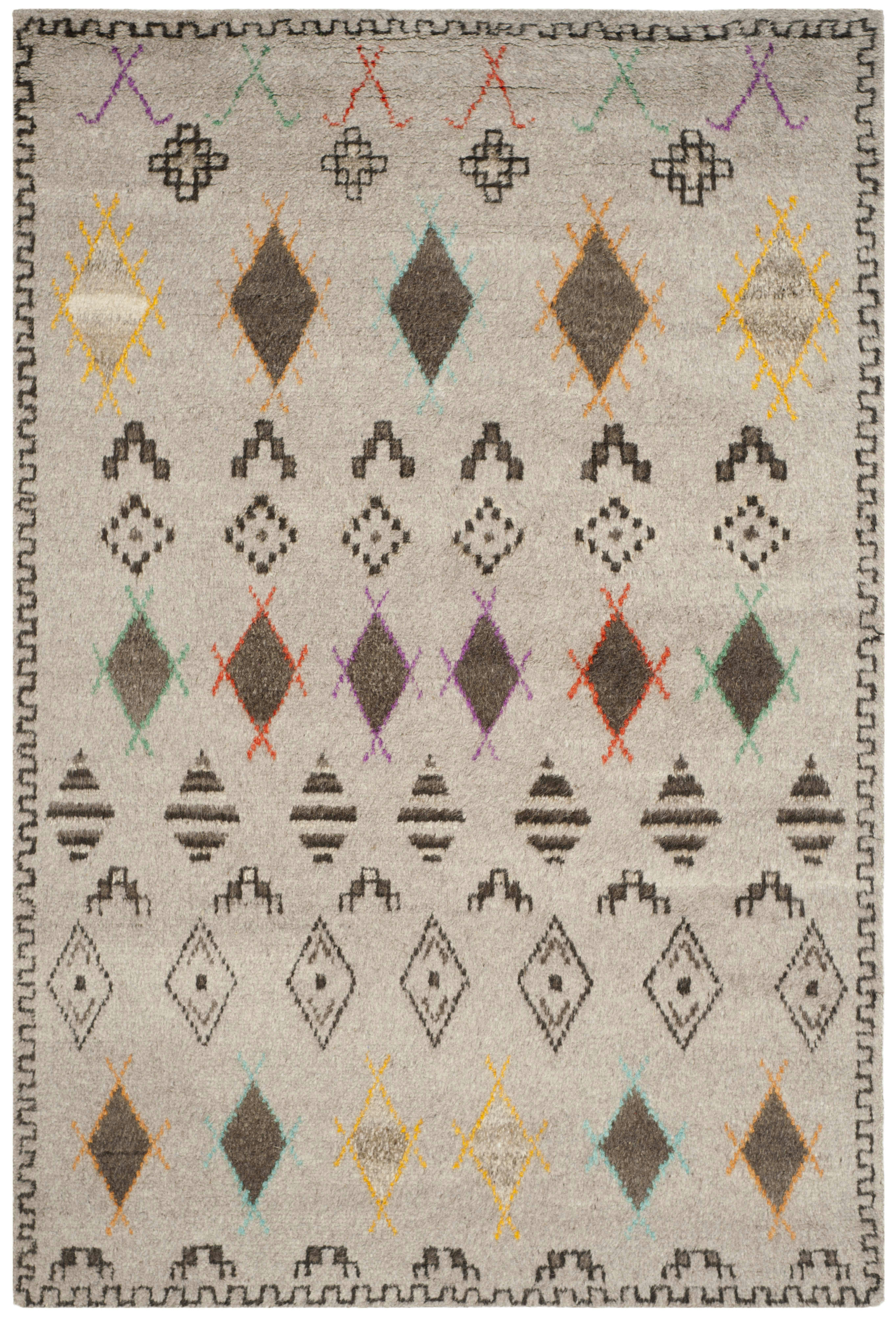 KENYA - Tapis de salon interieur en beige & multicolore, 152 x 244 cm