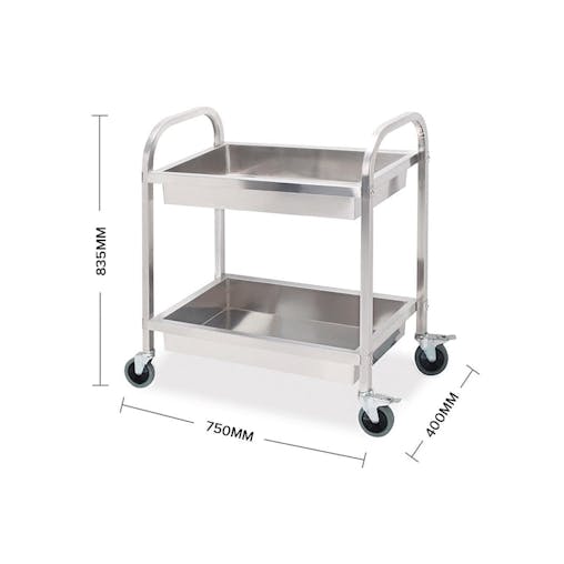 SOGA 2X 3 Tier Square Food Waste Cart Trolley Five Buckets Kitchen Utility 82x43x92cm