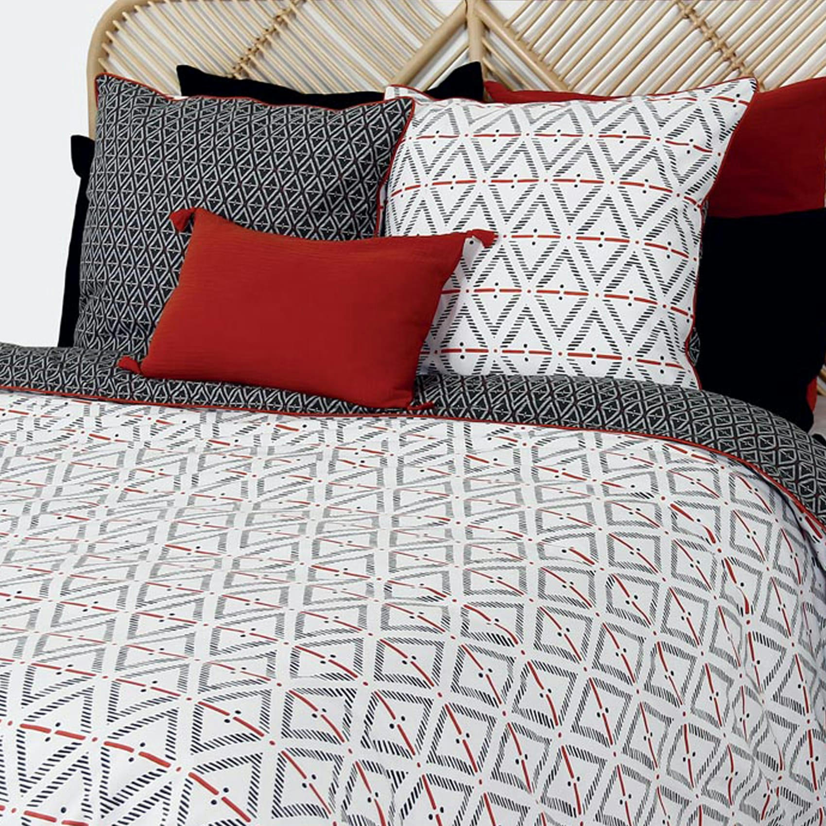 BENGAL - Parure housse de couette coton blanc 240x260 cm