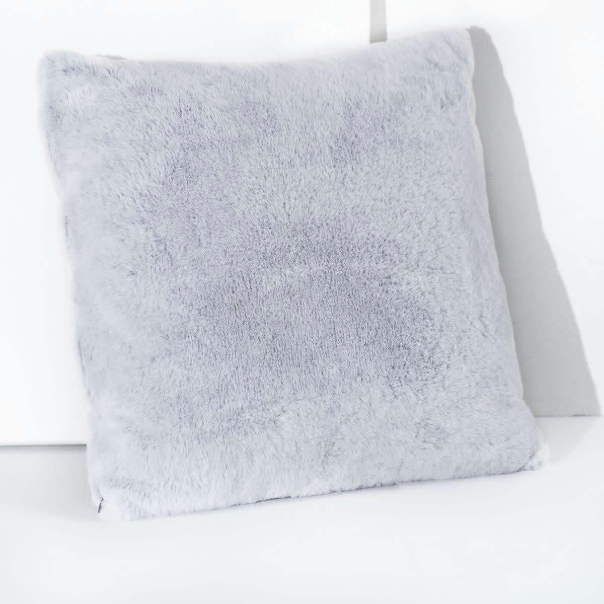 MOUNTAIN - Coussin fausse fourrure blanc 45x45