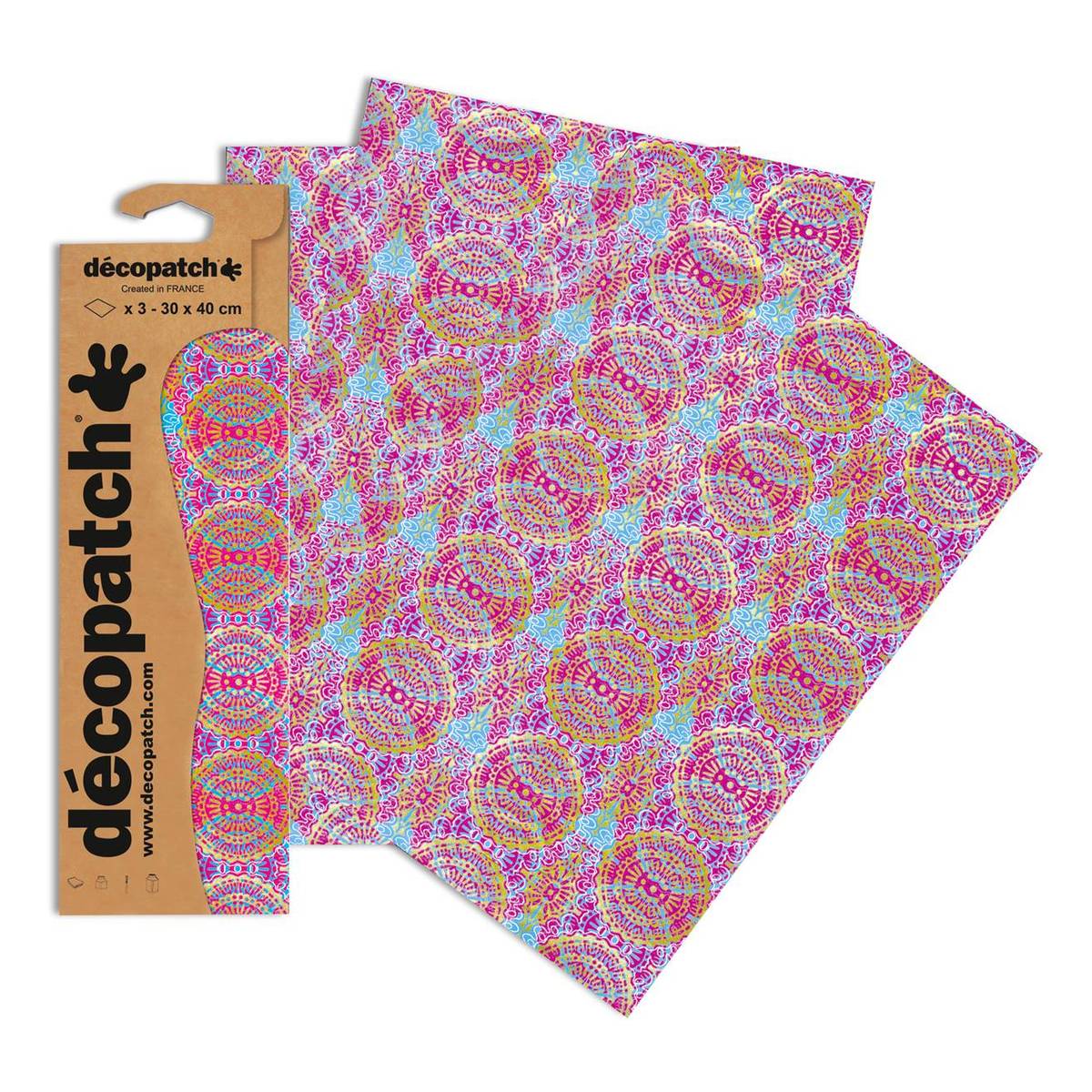 Decopatch Indian Swirls Paper 3 Sheets