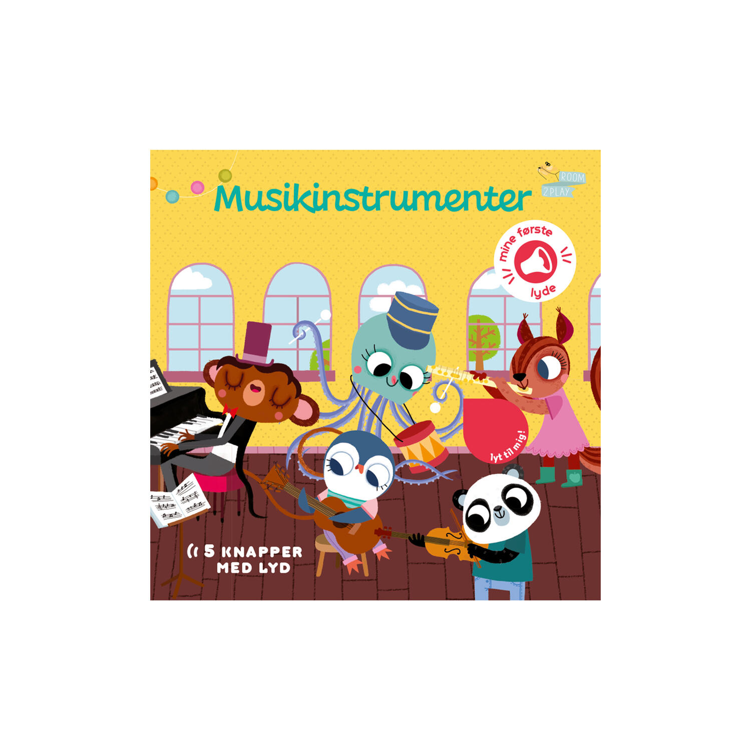 Pegebog med lyd - Musikinstrumenter