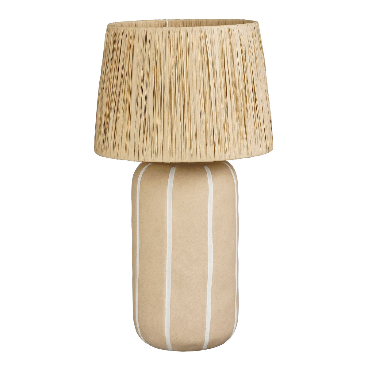 Mica Decorations Denton Tafellamp Woonkamer - Lamp Decoratief met Lampenkap - Bureaulamp Tafellampen Woonkamer - 61 x ⌀33 cm - Keramiek, Metaal,