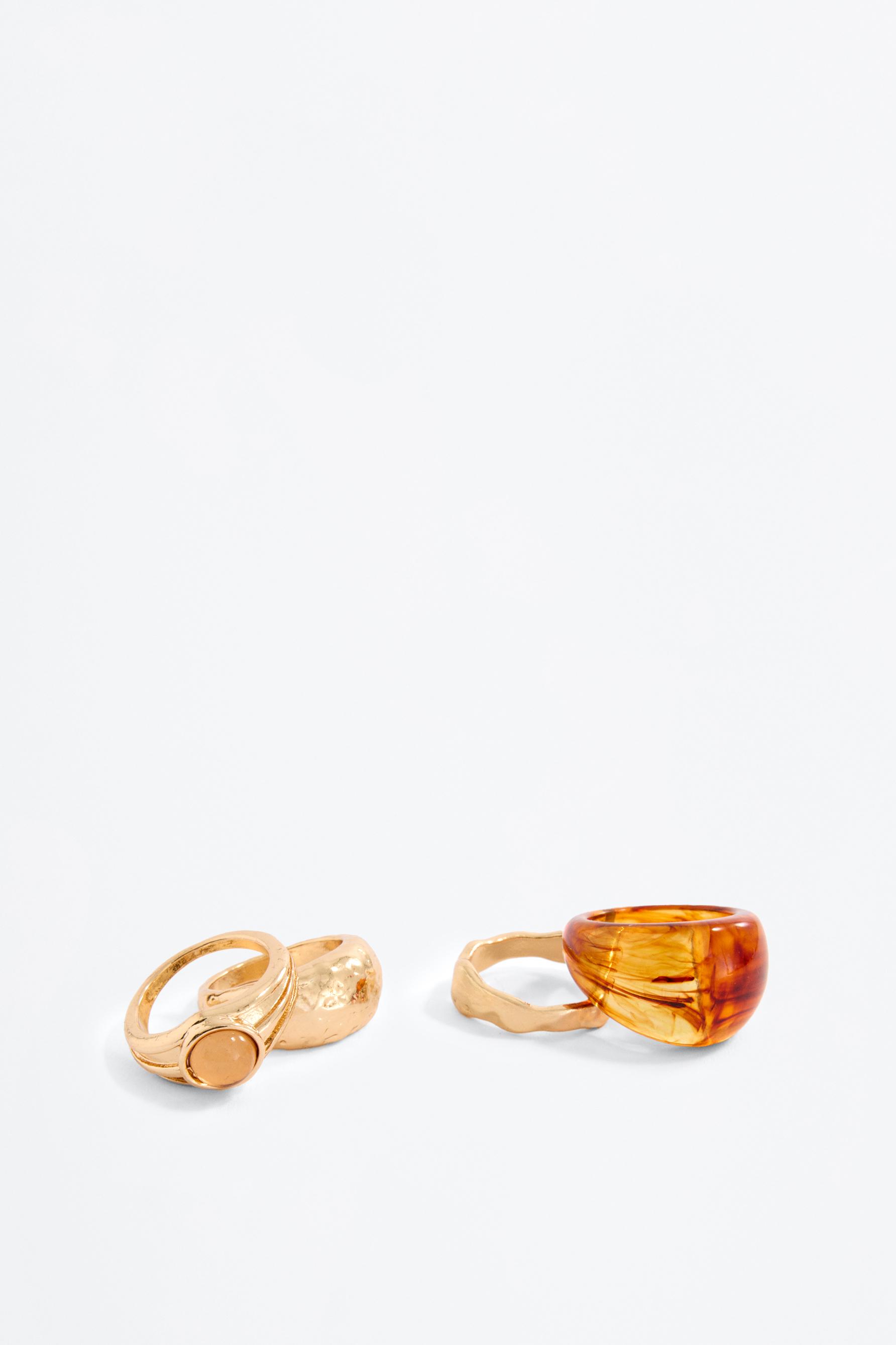 Pack 4 anillos combinados