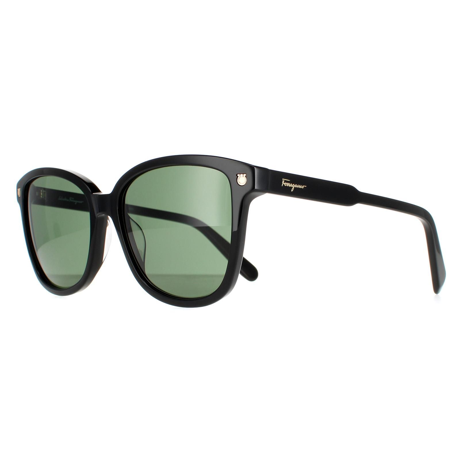 Salvatore Ferragamo Square Black Green SF815S