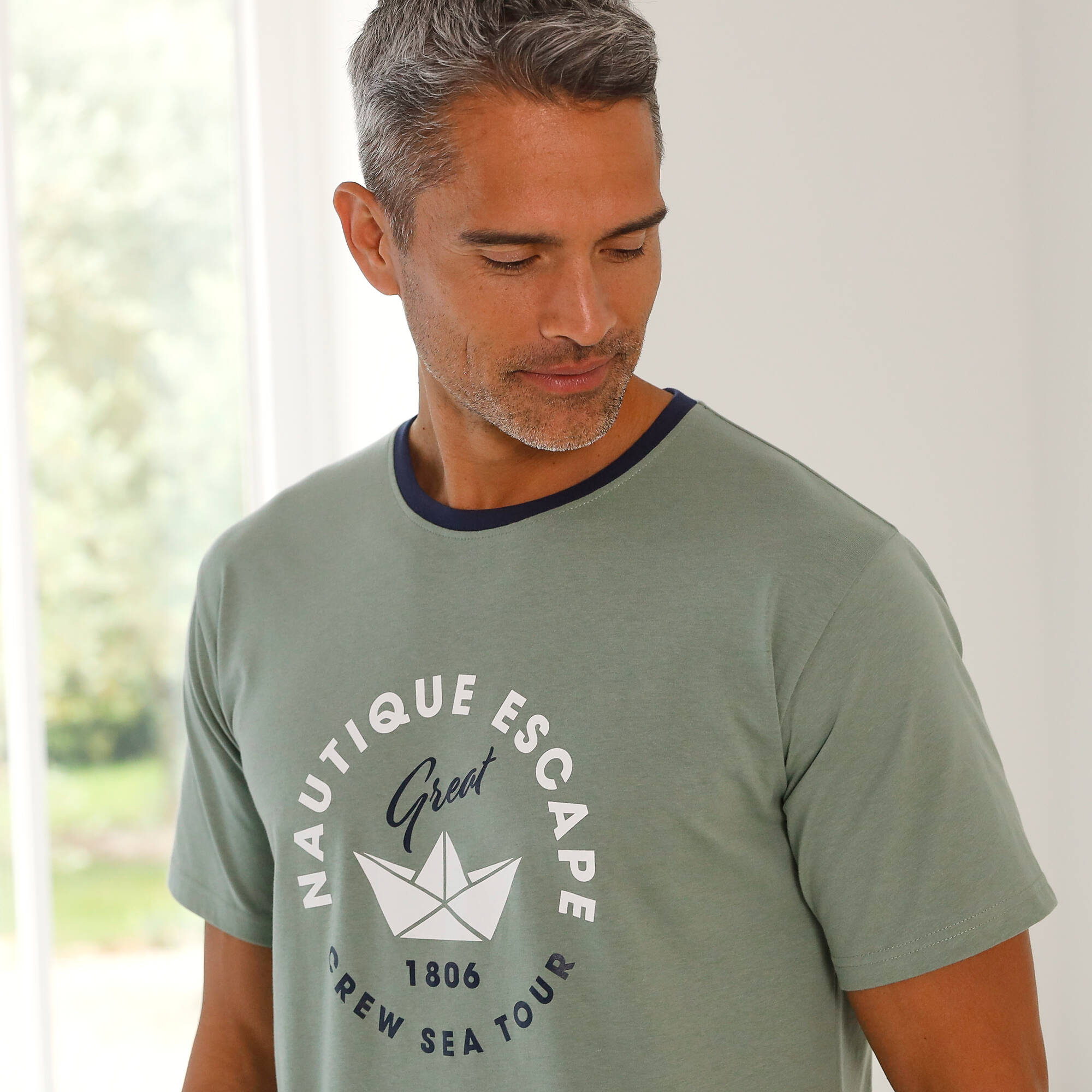 T-shirt pyjama imprimé manches courtes