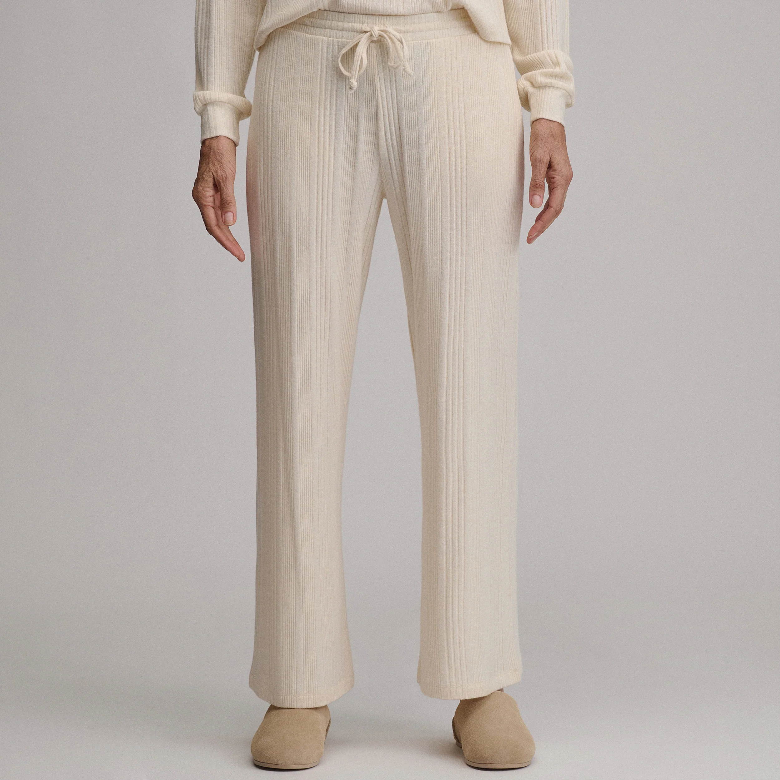 Women's Cozy Rib Wide-Leg Pants