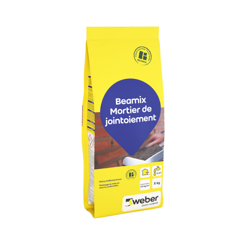 Mortier de jointement gris 5 kg WEBER BEAMIX