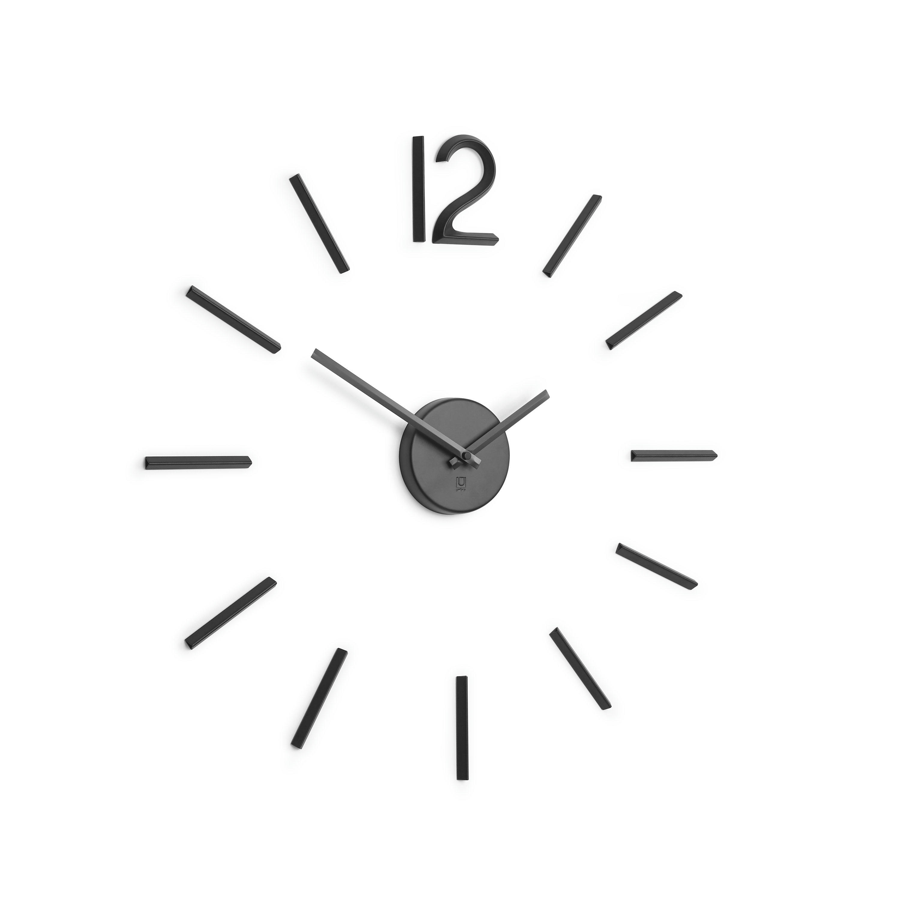 BLINK - Horloge silencieuse en métal noir D 100cm