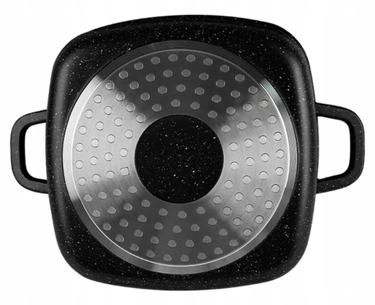 Kwadratowy Garnek Marmurkowy 4.5L Z Pokrywką 24Cm Na Indukcję Gaz Masterpan