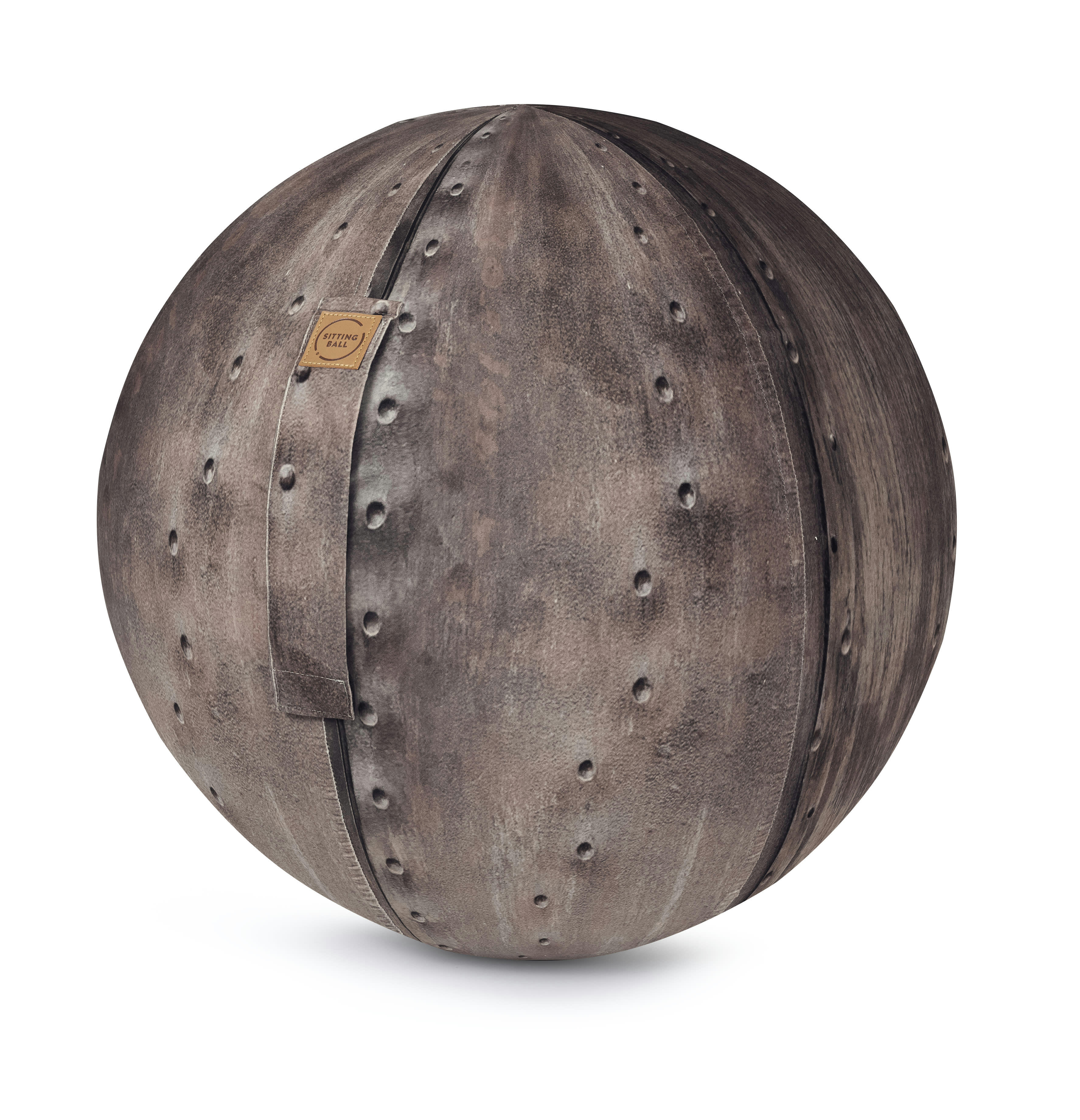 IRON - Balle d'assise motif métal avec poignée polyester D65