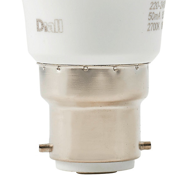 Ampoule LED A60 B22 806lm 7.3W = 60W Ø6cm Diall blanc chaud