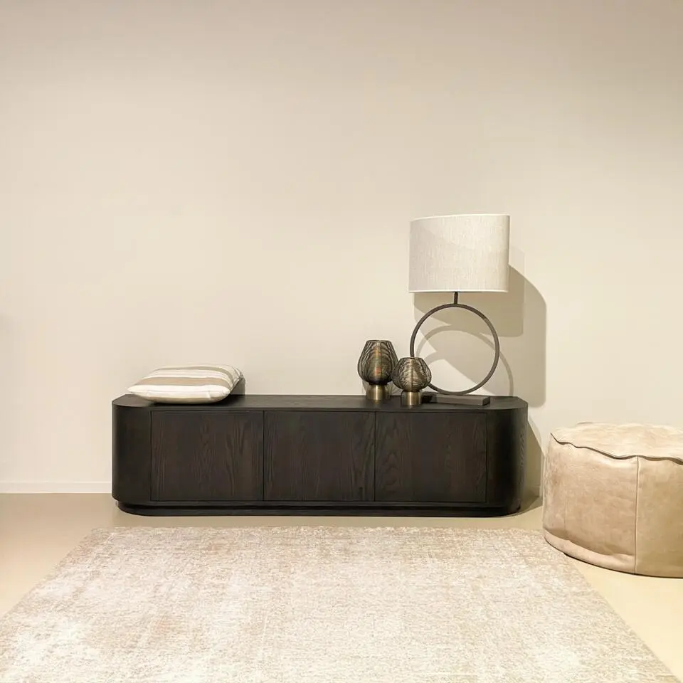 Tv-meubel Donkerbruin Eiken - 180x40x45cm - Novero