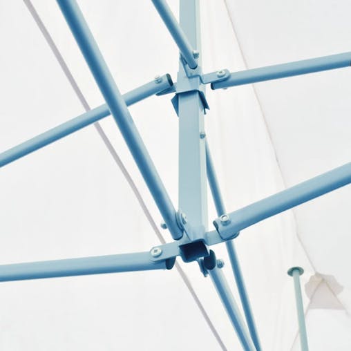 NNEVL Folding Pop-up Partytent with Sidewalls 3x6 m Steel White