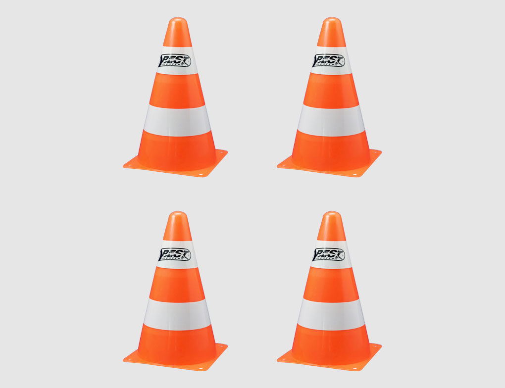 Pylonen Orange, Weiß 4 Stück