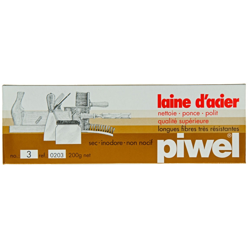Laine d'acier n°3 200 g PIWEL
