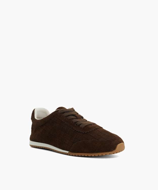 Elora Brown - Suede Embossed Trainers