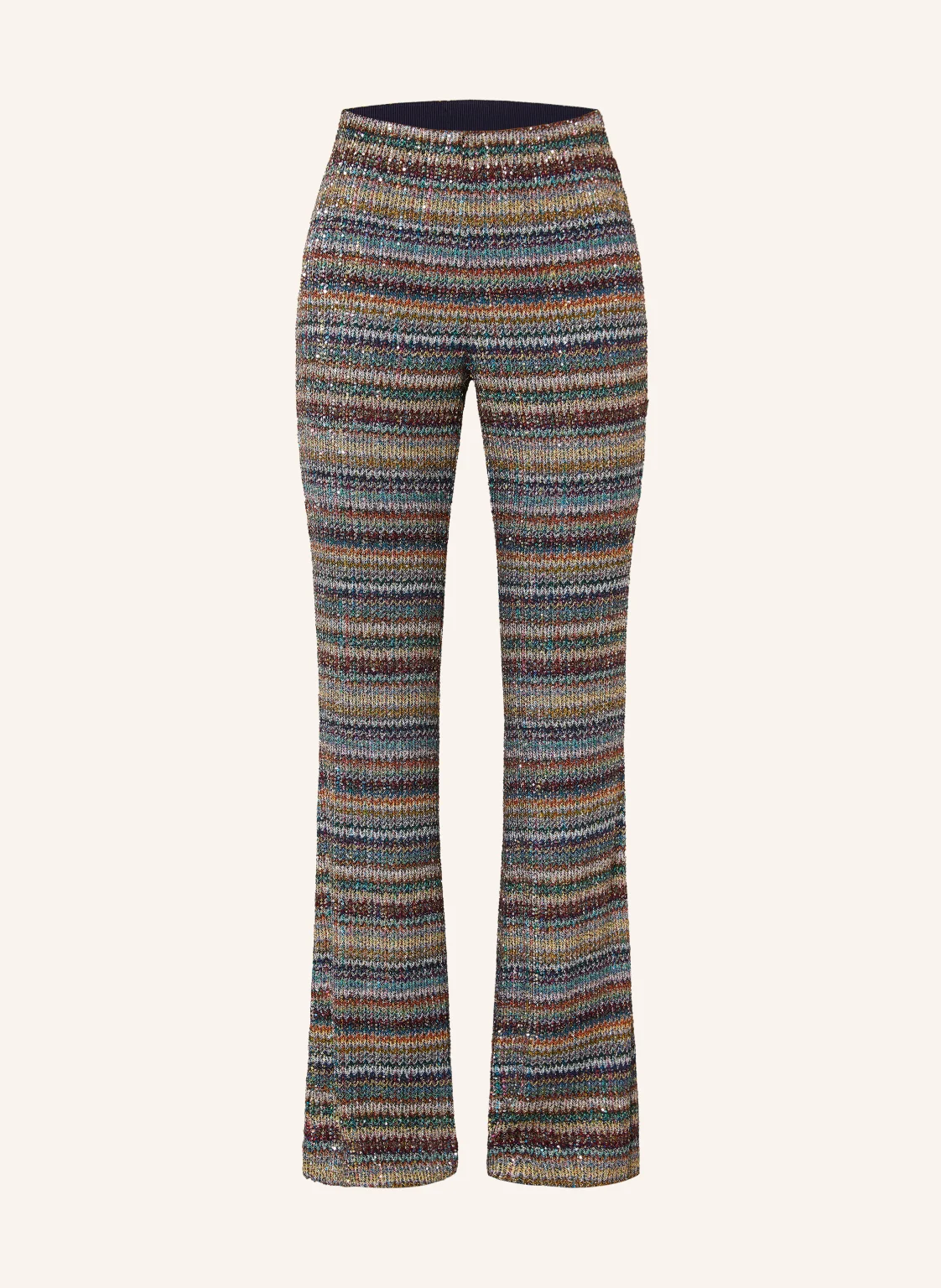 MISSONI Strickhose mit Pailletten und Glitzergarn