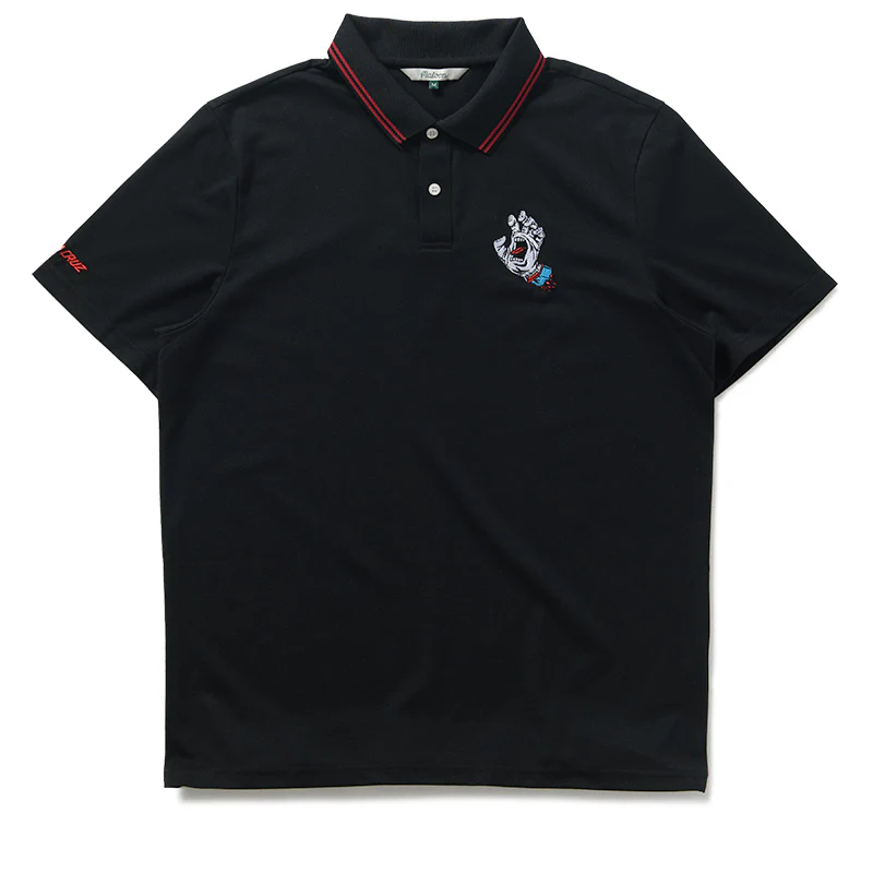 Malbon Golf x Santa Cruz Fairway Polo - Black