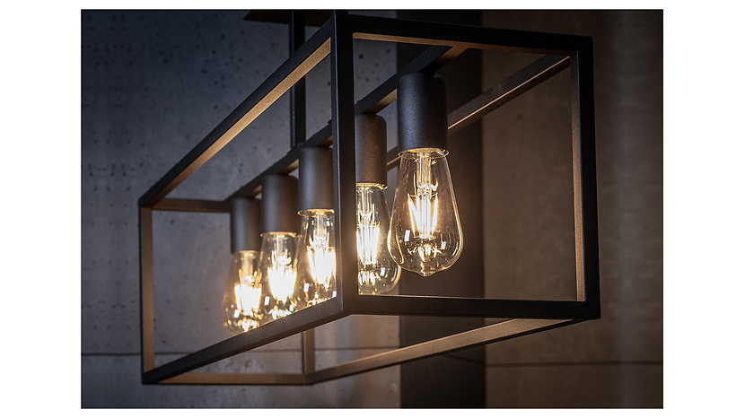 Lampa sufitowa 5-punktowa czarna