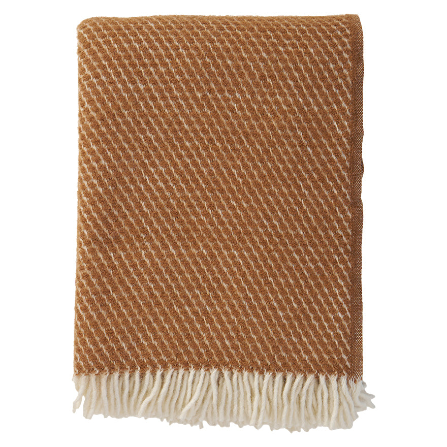 Klippan 100% wollen deken - Gotland - caramel- 130x200cm