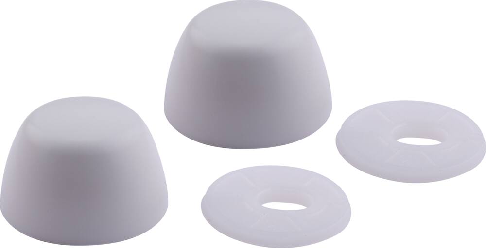 PlumbShop Toilet Bolt Cap Set, White, 2-pk